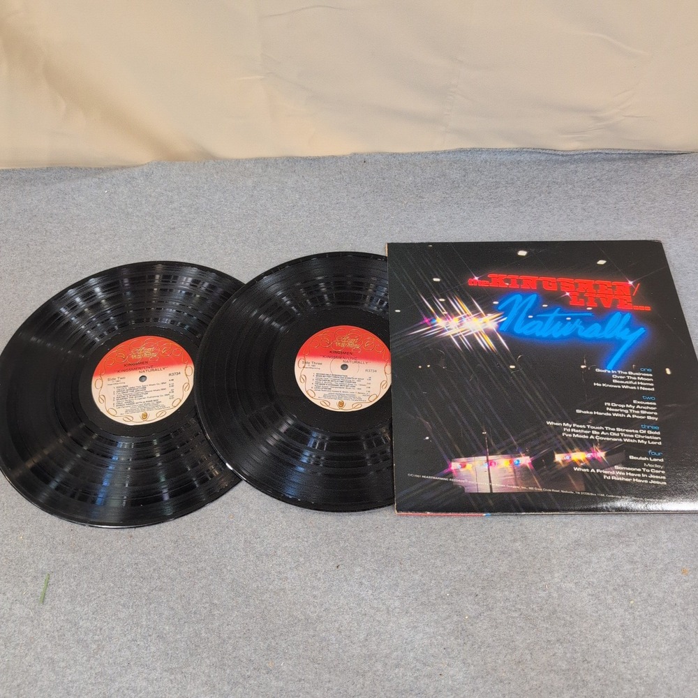 The Kingsmen Live Naturally 2 Record Set Vinyl LP Southern Gospel Heart Warming - Picture 2 of 2
